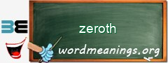 WordMeaning blackboard for zeroth